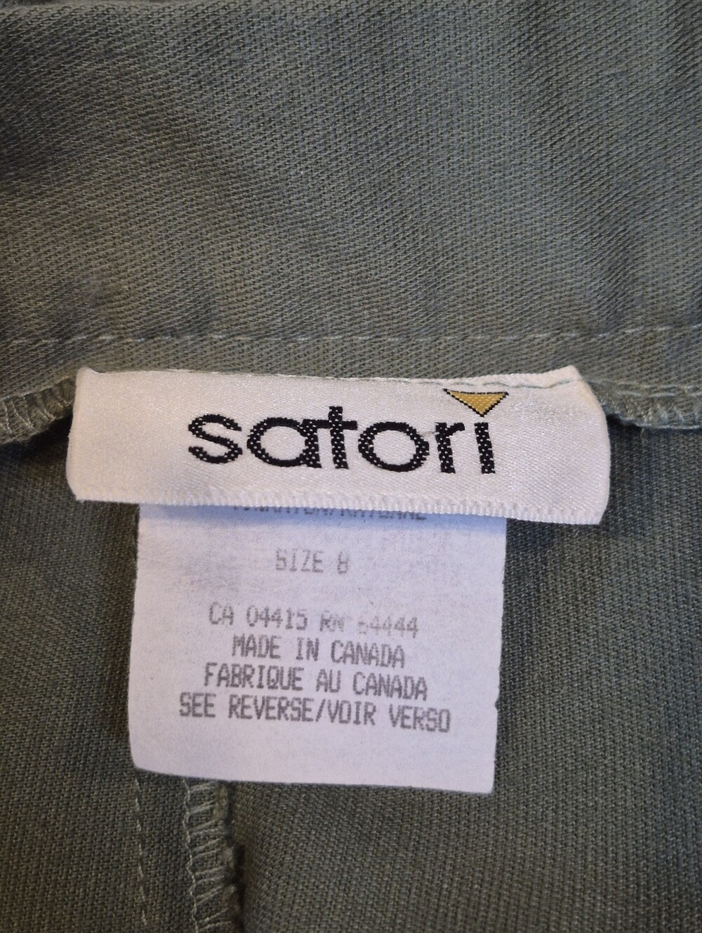 Satori Sage Green Stirrup Pants High Rise Tapered Minimalist Vintage 8 - Picture 7 of 7
